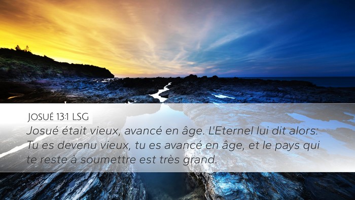 Josué 13:1 LSG Bible Verse Image