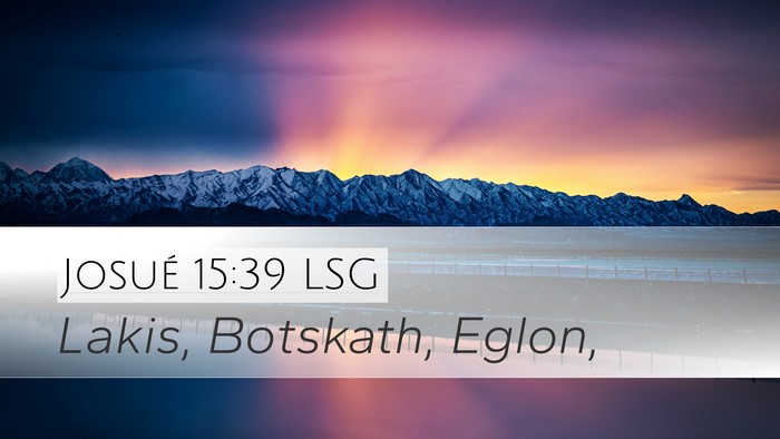 Josué 15:39 LSG Bible Verse Image