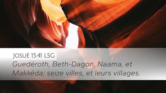 Josué 15:41 LSG Bible Verse Image