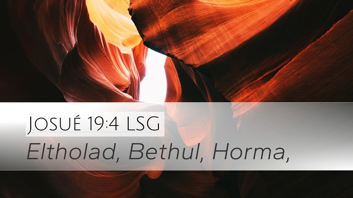 Josué 19:4 LSG Bible Verse Image