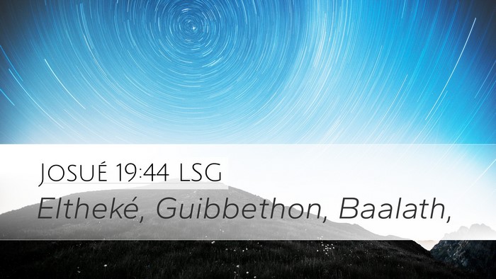 Josué 19:44 LSG Bible Verse Image