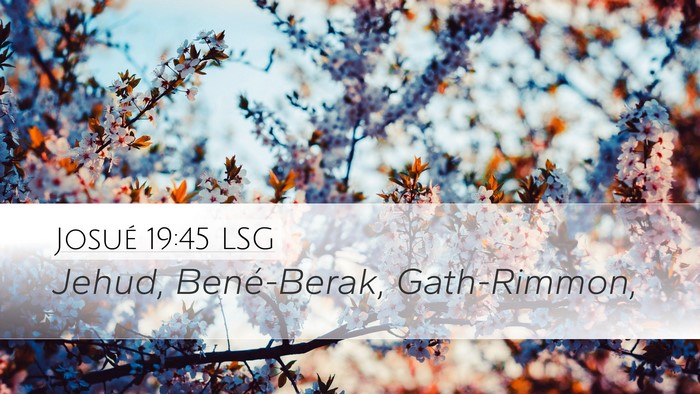 Josué 19:45 LSG Desktop Wallpaper - Jehud, Bené-Berak, - Desktop Bible Verse Wallpaper