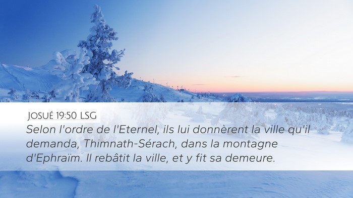 Josué 19:50 LSG Bible Verse Image