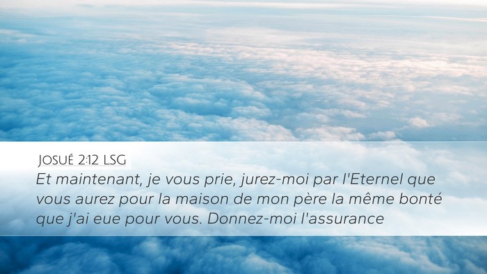 Josué 2:12 LSG Bible Verse Image