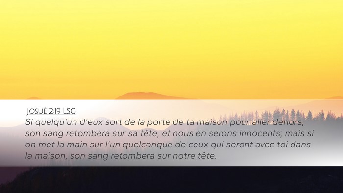 Josué 2:19 LSG Bible Verse Image