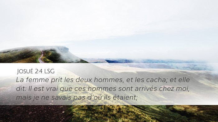 Josué 2:4 LSG Bible Verse Image
