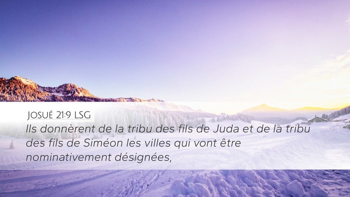 Josué 21:9 LSG Bible Verse Image