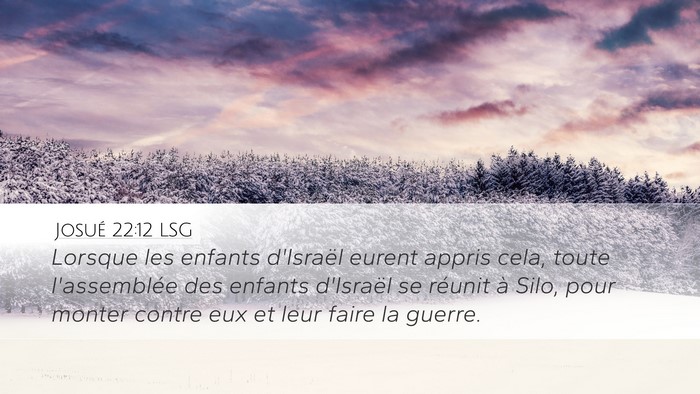 Josué 22:12 LSG Bible Verse Image