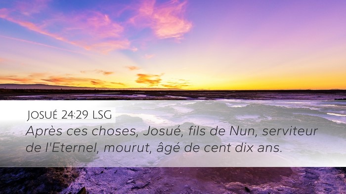 Josué 24:29 LSG Bible Verse Image