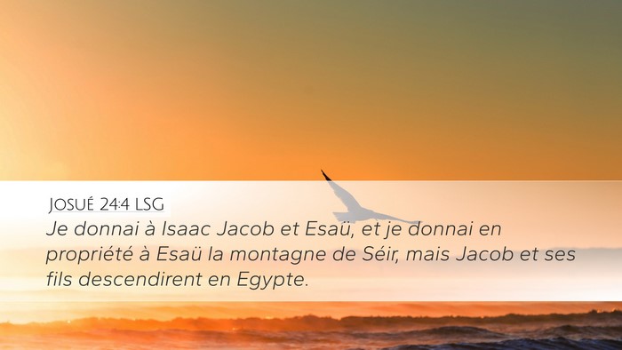 Josué 24:4 LSG Bible Verse Image