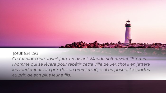 Josué 6:26 LSG Bible Verse Image