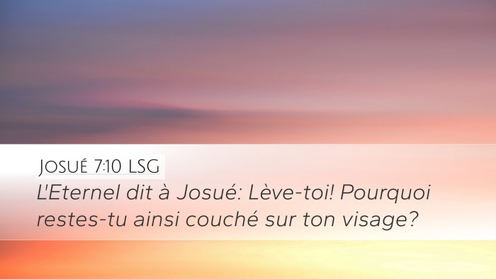 Josué 7:10 LSG Bible Verse Image