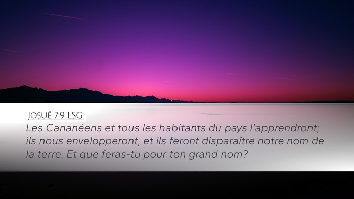 Josué 7:9 LSG Bible Verse Image