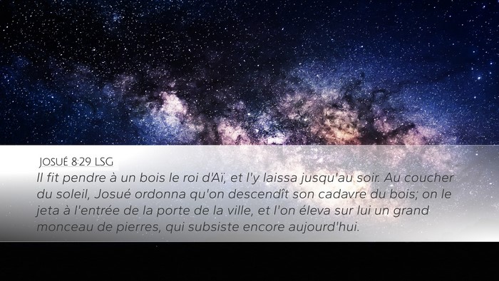 Josué 8:29 LSG Bible Verse Image