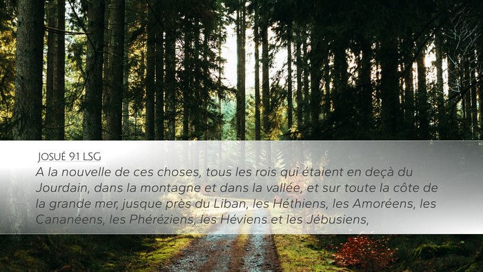 Josué 9:1 LSG Bible Verse Image