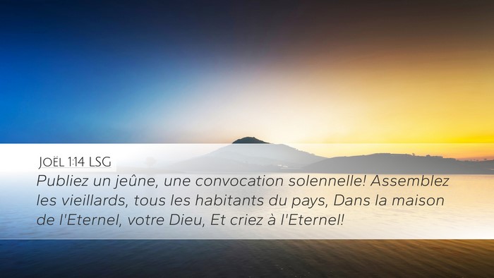 Joël 1:14 LSG Bible Verse Image