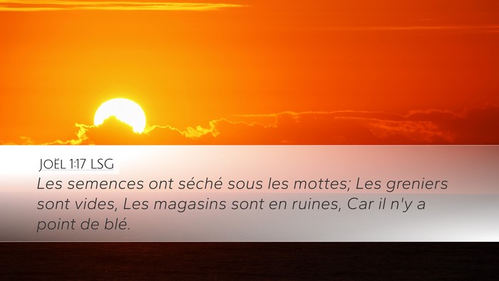 Joël 1:17 LSG Bible Verse Image