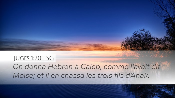 Juges 1:20 LSG Bible Verse Image