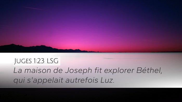 Juges 1:23 LSG Bible Verse Image