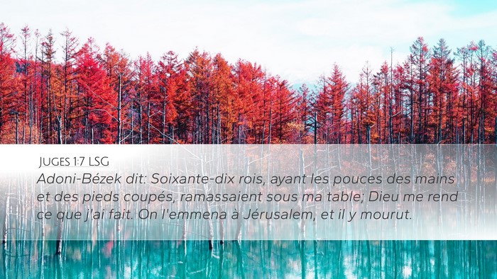 Juges 1:7 LSG Bible Verse Image