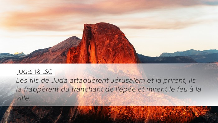 Juges 1:8 LSG Bible Verse Image