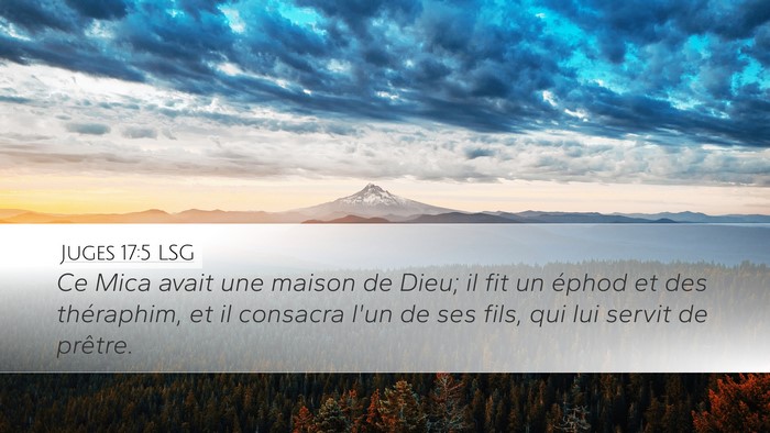 Juges 17:5 LSG Bible Verse Image