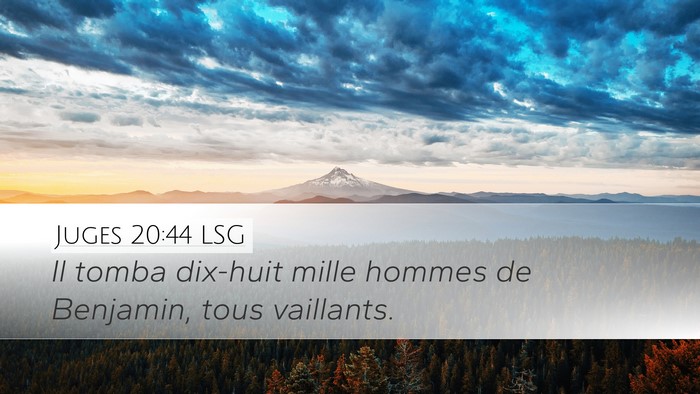 Juges 20:44 LSG Bible Verse Image