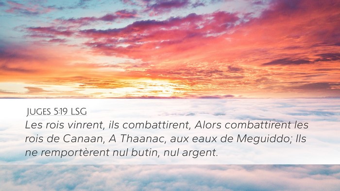 Juges 5:19 LSG Bible Verse Image