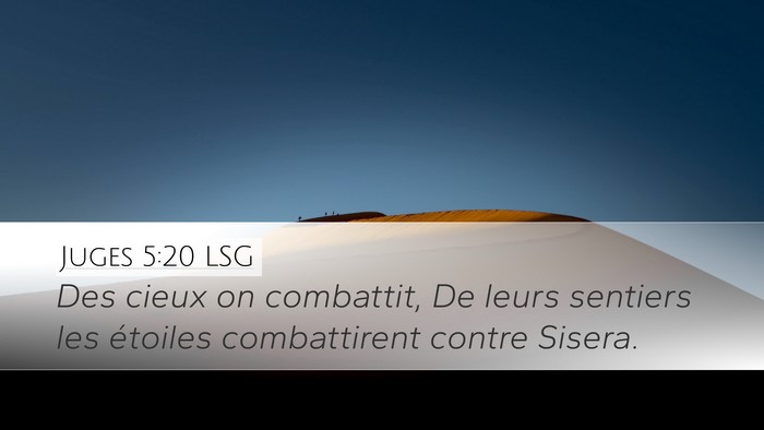 Juges 5:20 LSG Bible Verse Image