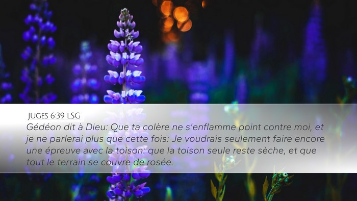 Juges 6:39 LSG Bible Verse Image