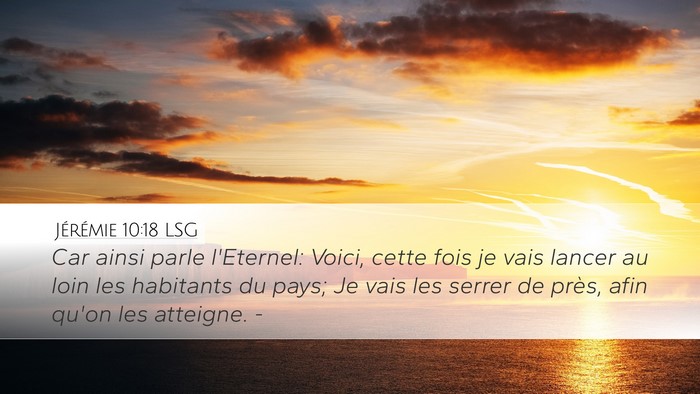 Jérémie 10:18 LSG Bible Verse Image
