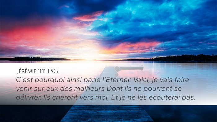 Jérémie 11:11 LSG Bible Verse Image