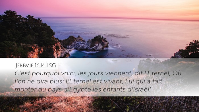 Jérémie 16:14 LSG Bible Verse Image