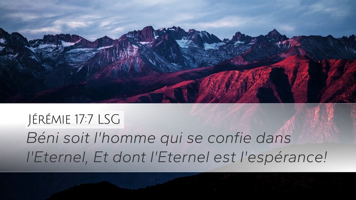 Jérémie 17:7 LSG Bible Verse Image