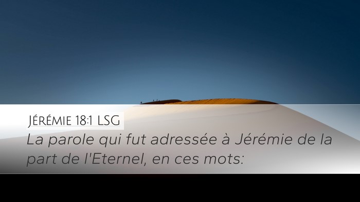 Jérémie 18:1 LSG Bible Verse Image