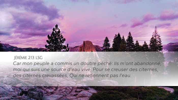 Jérémie 2:13 LSG Bible Verse Image