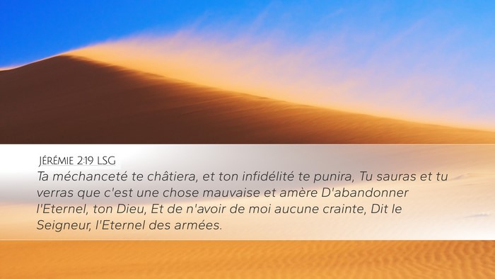 Jérémie 2:19 LSG Bible Verse Image