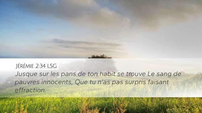 Jérémie 2:34 LSG Bible Verse Image