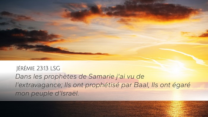 Jérémie 23:13 LSG Bible Verse Image