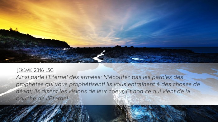 Jérémie 23:16 LSG Bible Verse Image