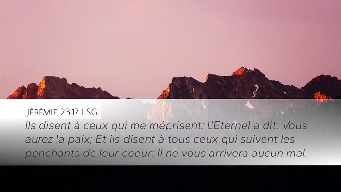 Jérémie 23:17 LSG Bible Verse Image