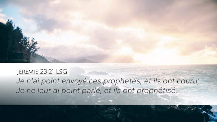 Jérémie 23:21 LSG Bible Verse Image