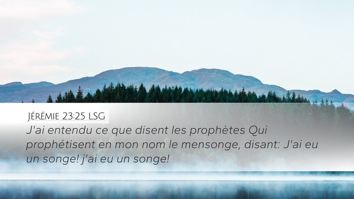 Jérémie 23:25 LSG Bible Verse Image