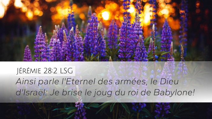 Jérémie 28:2 LSG Bible Verse Image