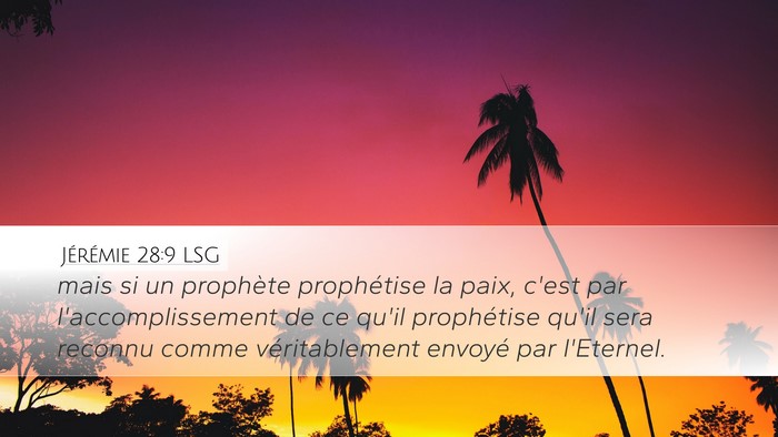 Jérémie 28:9 LSG Bible Verse Image