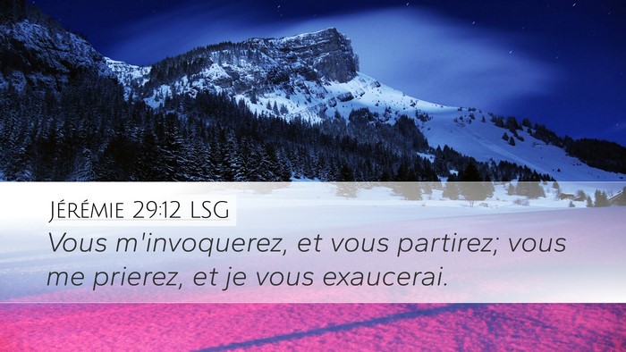 Jérémie 29:12 LSG Bible Verse Image
