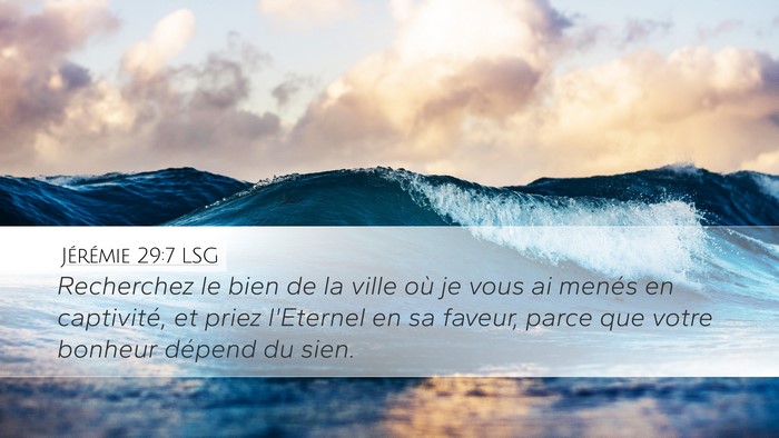 Jérémie 29:7 LSG Bible Verse Image