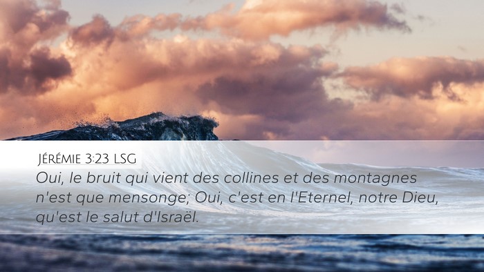 Jérémie 3:23 LSG Bible Verse Image