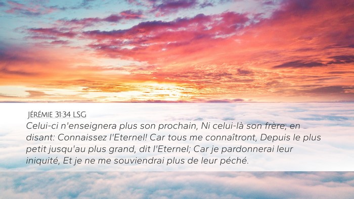 Jérémie 31:34 LSG Bible Verse Image