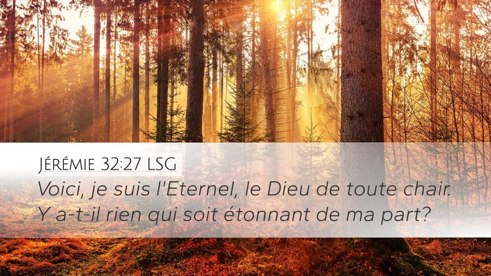 Jérémie 32:27 LSG Bible Verse Image